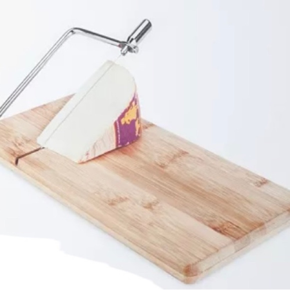 Cheese cutting board wood base cheese cutter party table cheese cutter